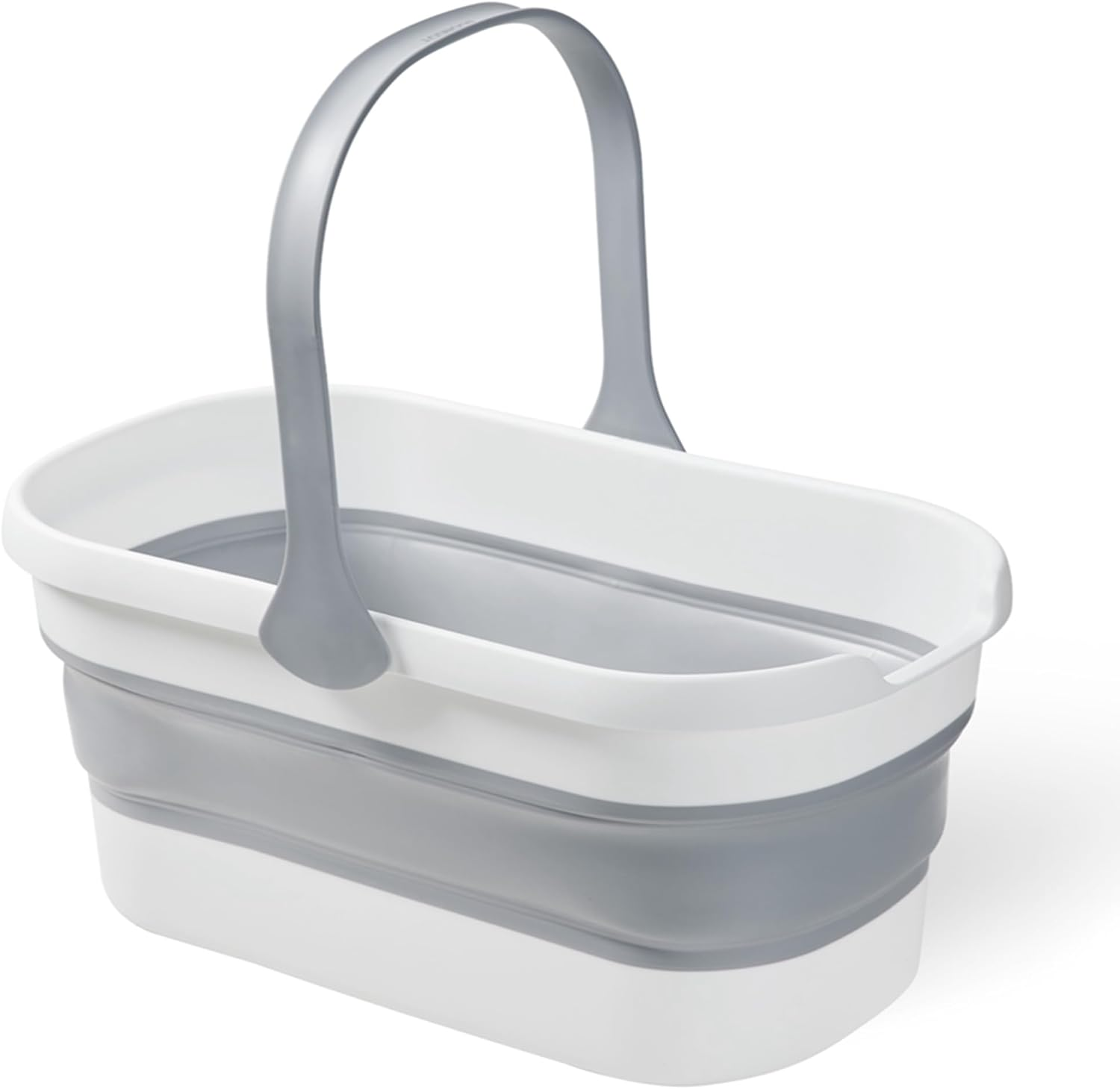 BOOMJOY Collapsible Rectangular Bucket, 14L, Blue, Plastic, Fishing, Camping, Window Washing, Laundry