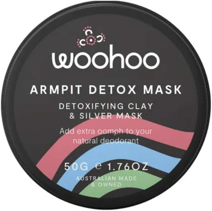 Woohoo Body Armpit Detox Mask Tin, Detoxifying Clay