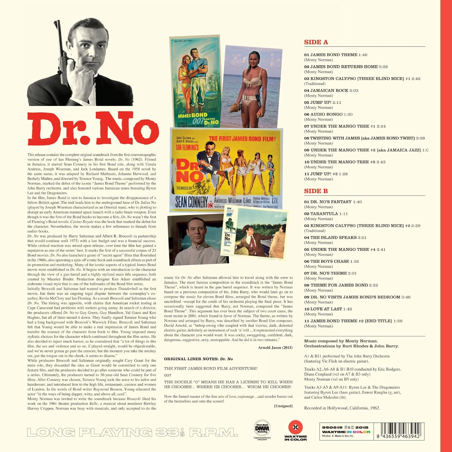 Dr. No Complete Ost (180G/Limited Edition/Solid Red Vinyl/Unique Sticker)