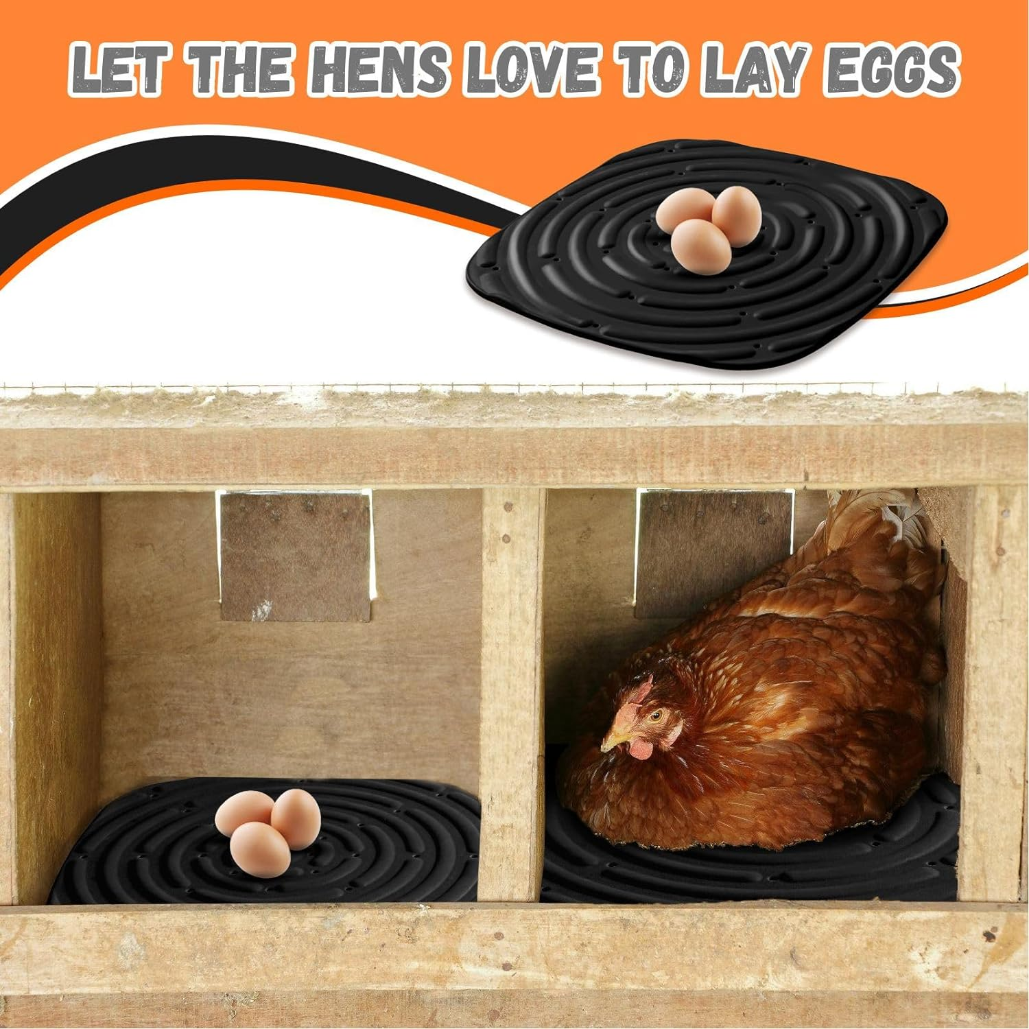 4Pcs Chicken Nesting Box Pads, Washable Chicken Nest Box Liners, 12In Chicken Nesting Pads, Chicken Bedding Chicken Coop Mats for Chicken Laying Boxes, Hen House Eggs Protecting image number 1