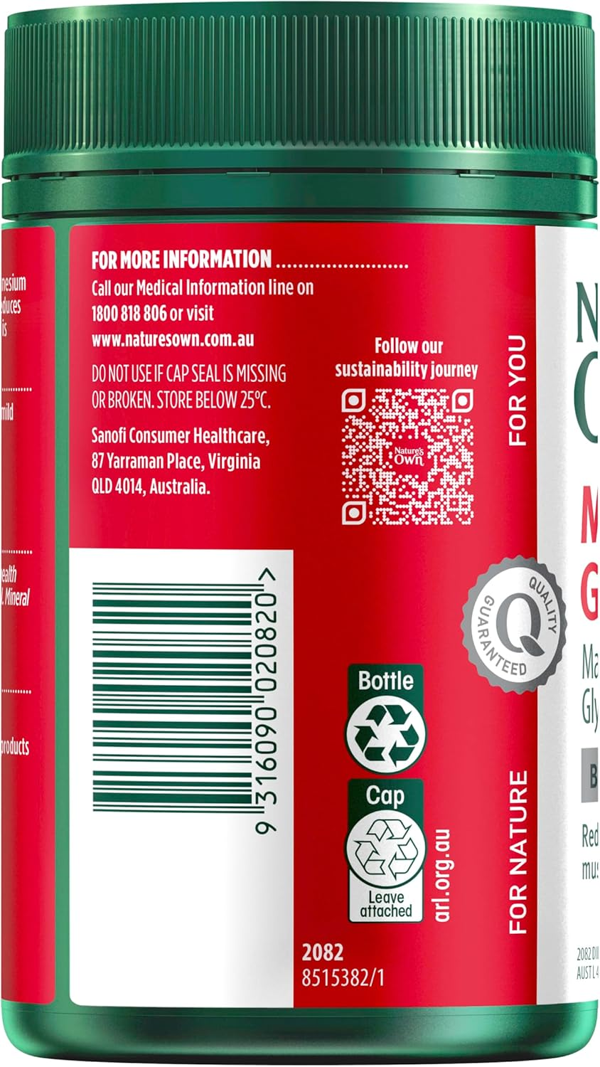 Nature'S Own Magnesium Glycinate 200 Tablet image number 2