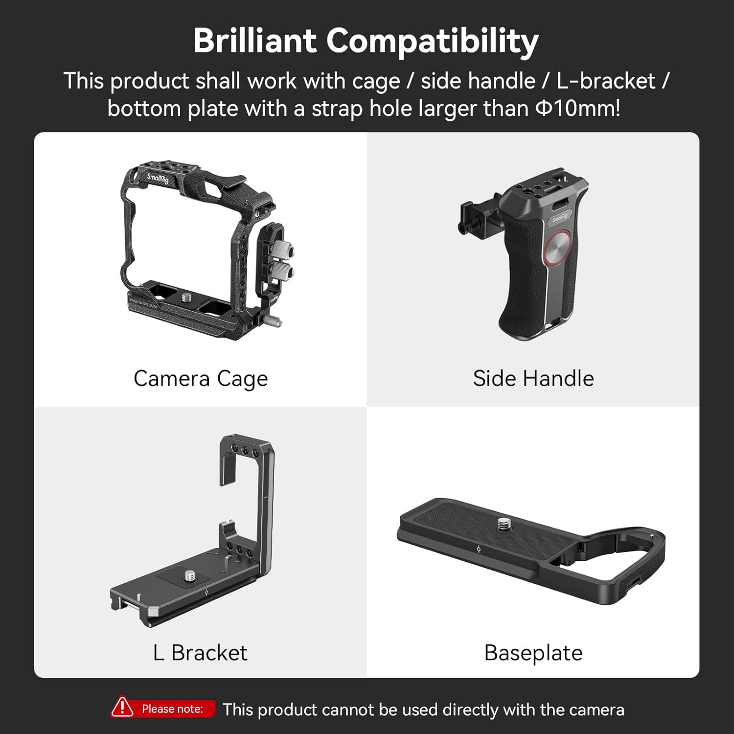 Smallrig Camera Cage Wrist Strap and Hand Strap with Quick Adjustable and Detachable Design Secure Grip for Cage Handle and L Bracket image number 5