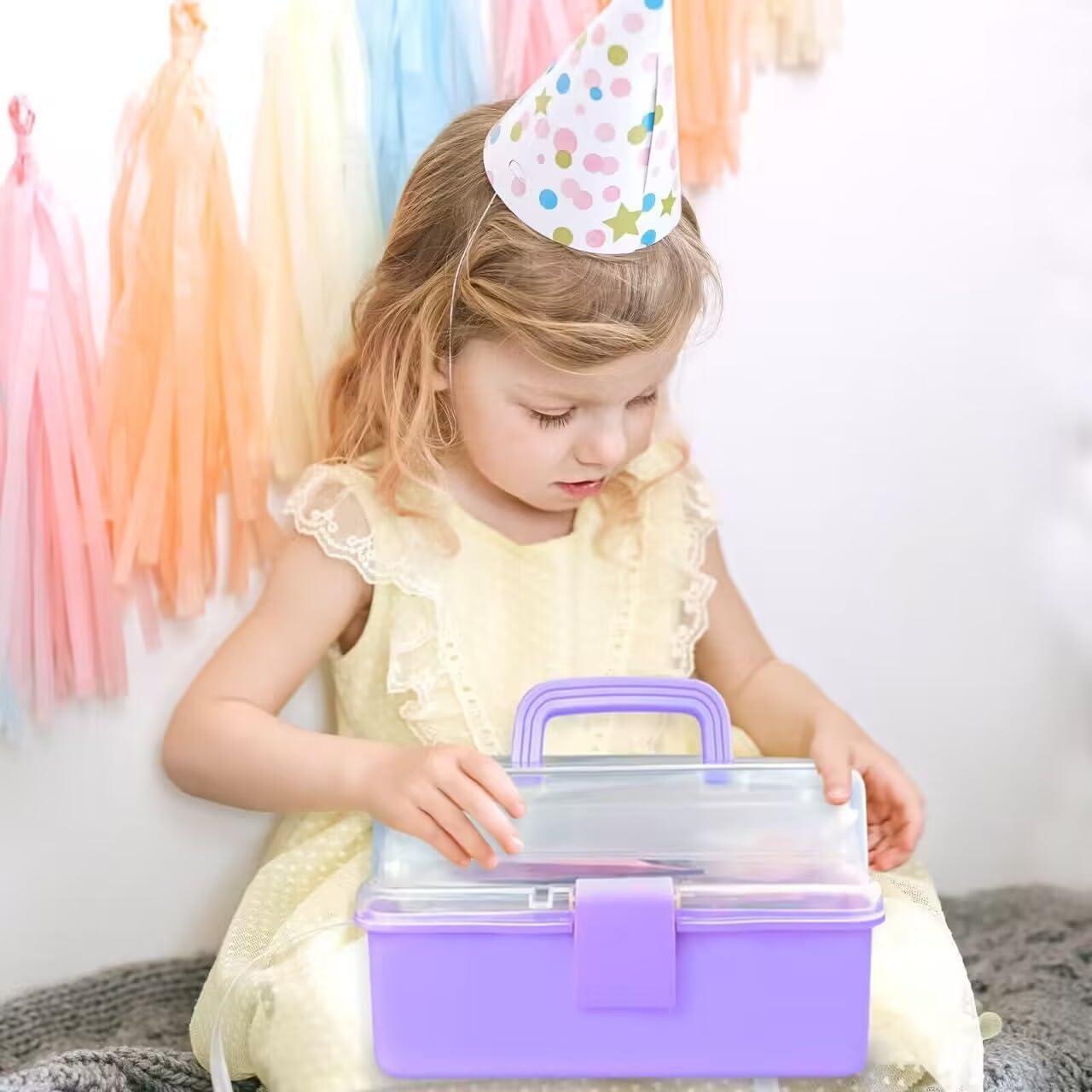 3000 Pieces Craft Set Children'S DIY Craft Case Craft Supplies for Crafts Pipe Cleaners Googly Eyes Beads Creative Scrapbooking Craft Set for Girls Boys 4 5 6 7 8 Years Gifts (Purple) - Purple image number 6