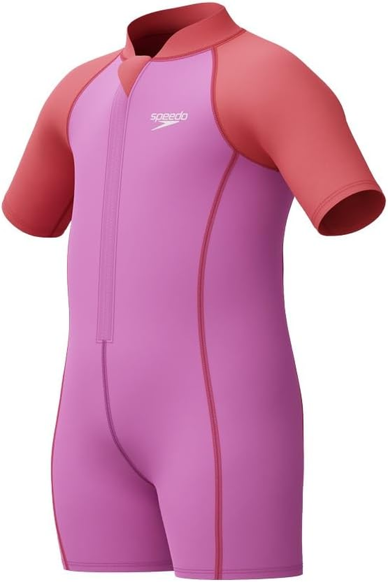 Speedo Girl'S Learn to Swim Neoprene Swimsuit, Neon Violet, 3