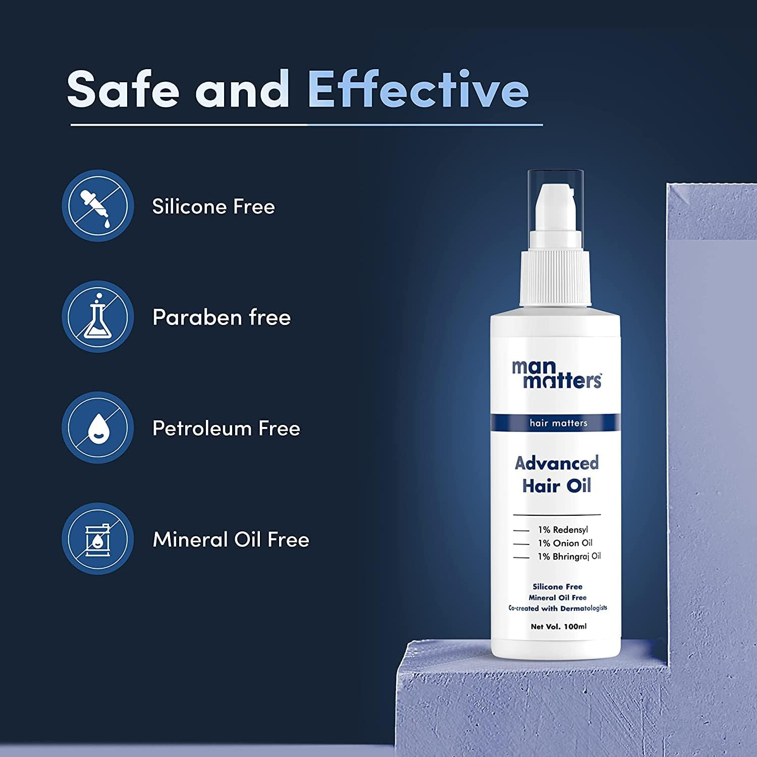 Green Velly Man Matterrs Advanced Hair Oil with Redensyl for Men | Strengthens Hair and Improves Hair Health | Redensyl | Bhringraj Oil | Onion Oil | 100Ml image number 3