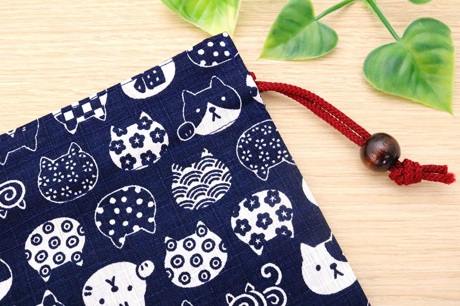 Kyoyu Goshuin Book, Drawstring Bag, Case, Goshuin Book, Nyankon, Cat, Navy Blue, 7.1 X 10.4 Inches (18 X 26.5 Cm) image number 1
