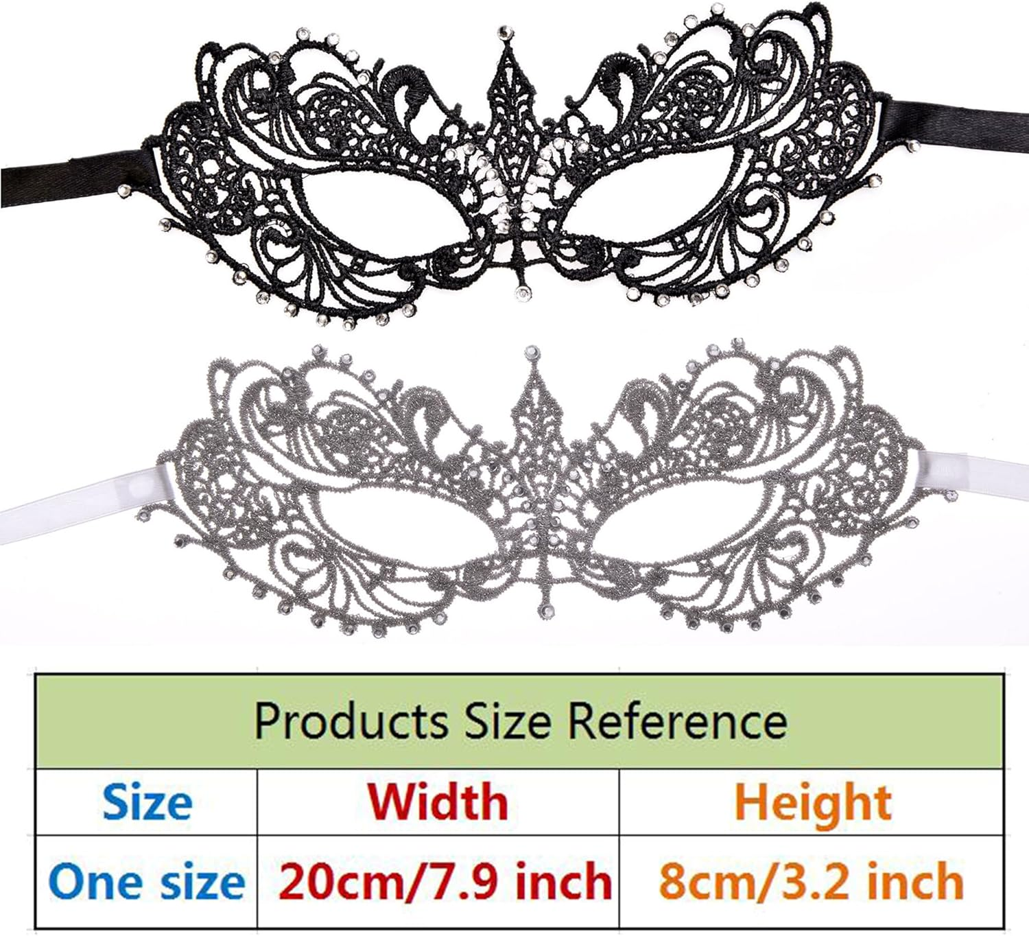 Women'S Masquerade Mask Lace Eye Mask for Ball Proms and Party image number 4