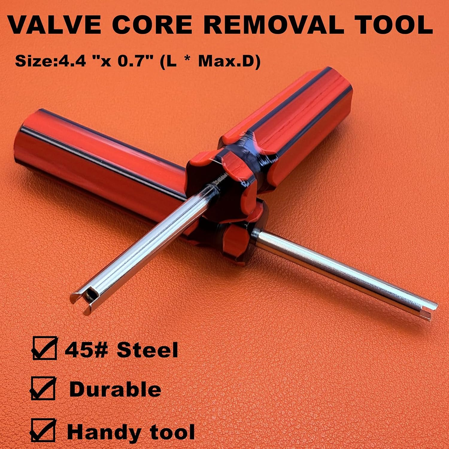Tire Valve Stem Removal Tool Kit, R134 R12 A/C HVAC Air Conditioner Schrader Valve Stem Core Remover Tool (6PCS VAVLE Tools) image number 2