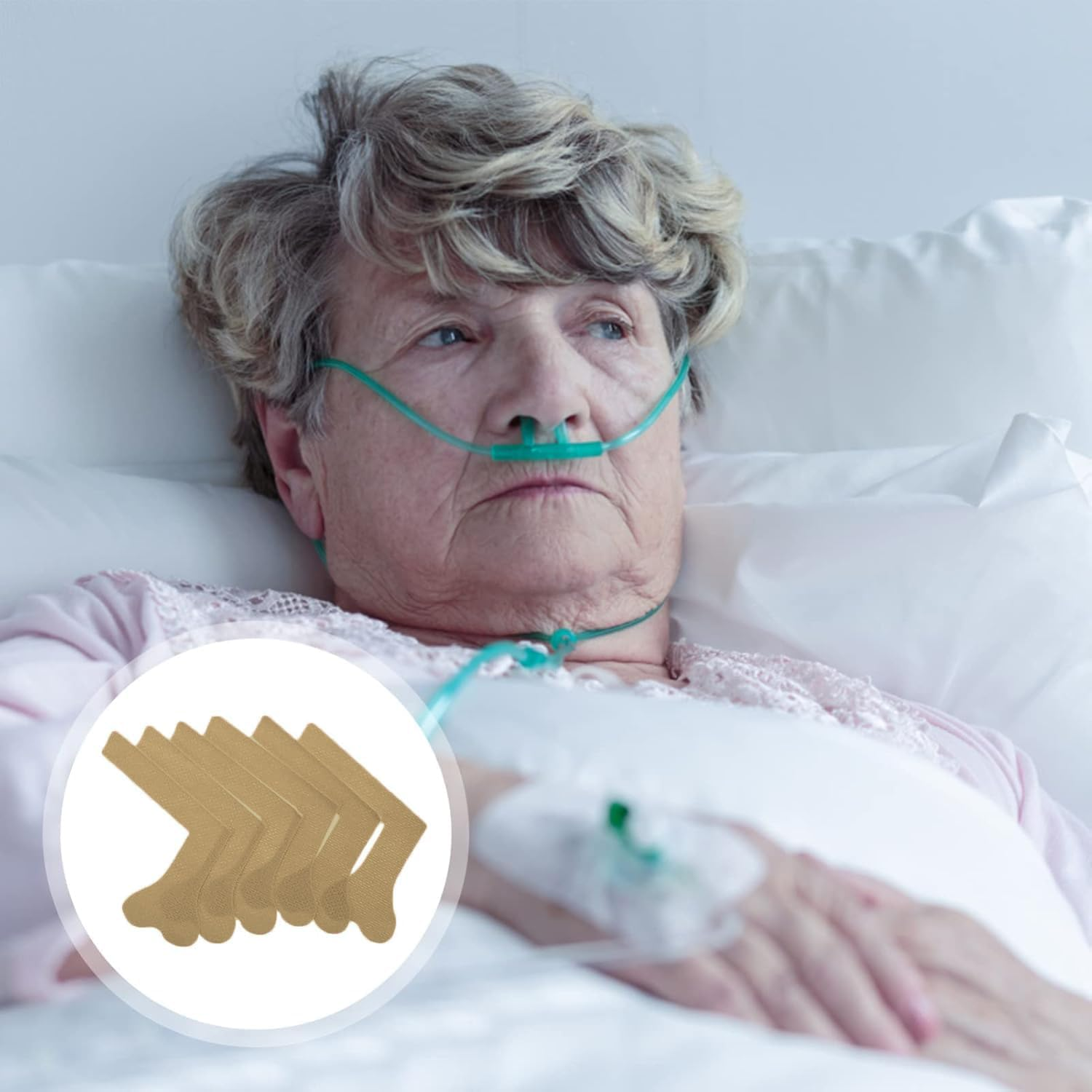 6 Sheets of Nasal Tube Holder Nasogastric Feeding Tube Fastener Catheter Fixed Tape Sticker Adhesive Decals for Home Clinic Care Nursing Supplies (Style 1, One Size) image number 4