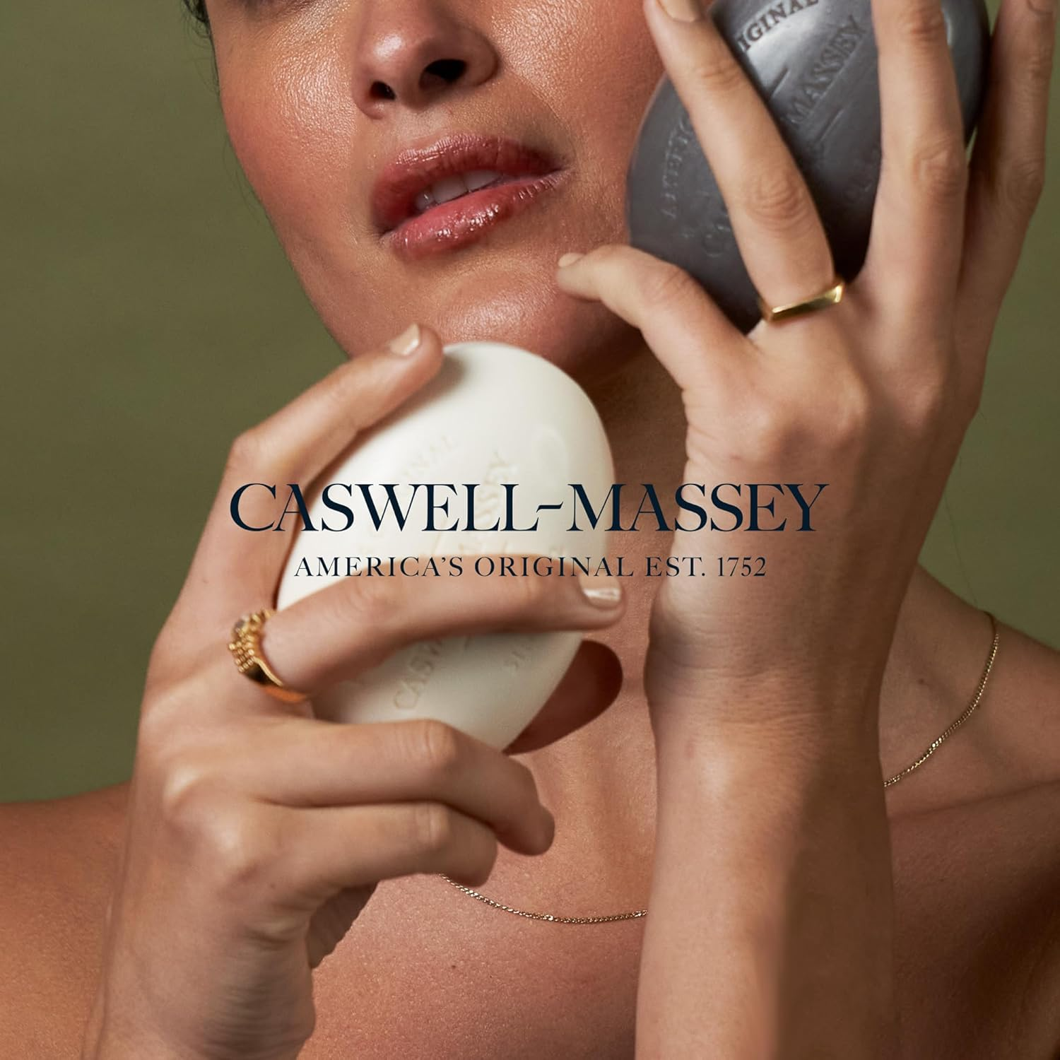 Caswell-Massey Natural Bar Soap Gift Set, Almond, Verbena, Lavender Scents, Triple-Milled Moisturizing Body Soap, Plant-Based for All Skin Types, Men, Women, Made in USA, 3 Bars, 5.8 Oz Each image number 1