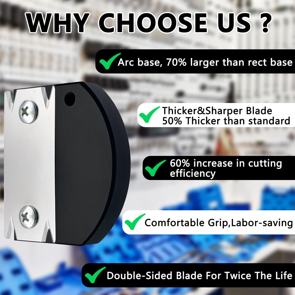 Feabolee Edge Banding Trimmer & Cutter - 2025 Upgraded, Stainless Steel & Plastic, Includes Hanging Strap, for Wood|Pvc|Abs|Veneer image number 4