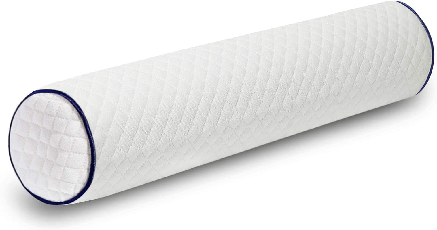 Cervical Pillow Neck Roll Pillow Support Pillow for Ergonomically Designed, Sleeping Memory Foam, Breathable,Comfortable, Alleviates Pain Ideal for Head, Neck, Spine, Lumbar Traction (Dark Blue)