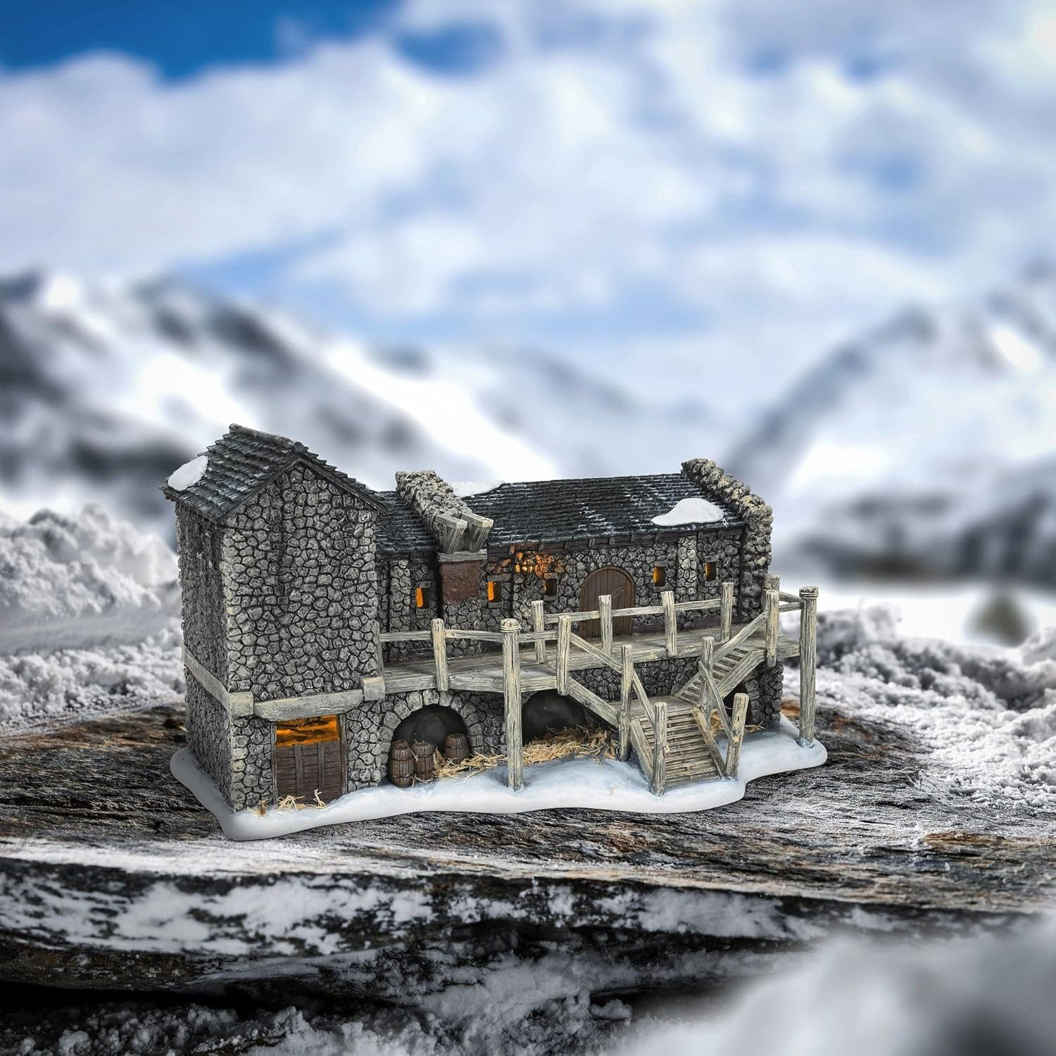 Department 56 Game of Thrones Village Night'S Watch Castle Black Lit Building, 6.61 Inch, Multicolor image number 2