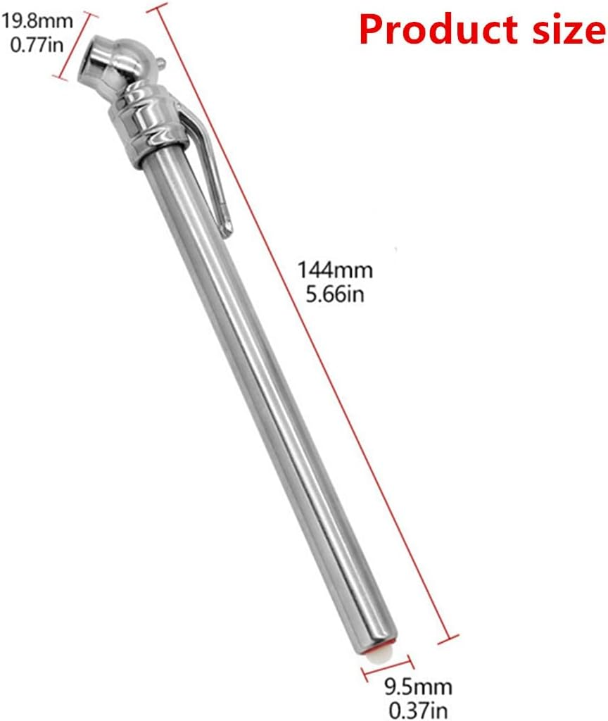 2 Pcs Portable Tire Pressure Gauge Tireair,Pencil Tire Pressure Gauge,Stainless Steel Body Pressure Gauge for Car,Truck,Rv,Motorcycle and Bike image number 2