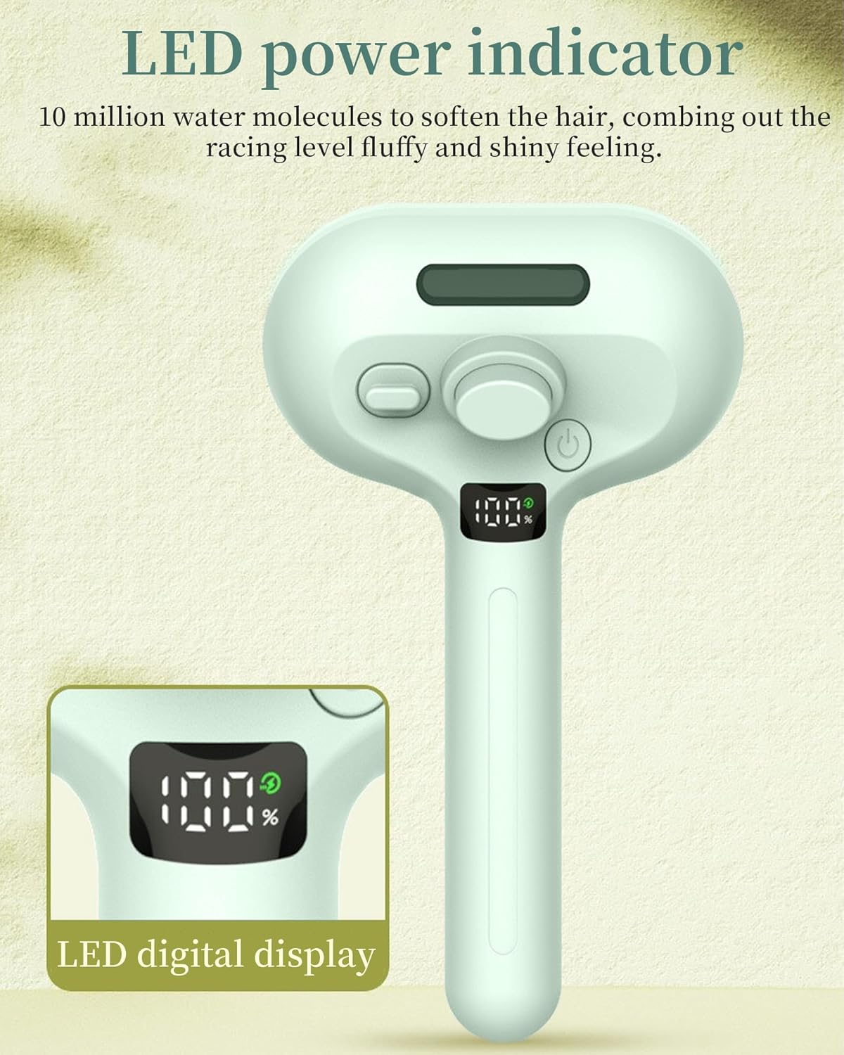 Cat Brush with Steam, 3 in 1 Cat Steam Brush Pet Brush for Shedding Pet Hair Cleaning Brush Comb Steamy Cat Brush Easily Removes Mats, Tangles, and Loose Fur, Rechargeable, Low Noise, Green - Pink image number 3