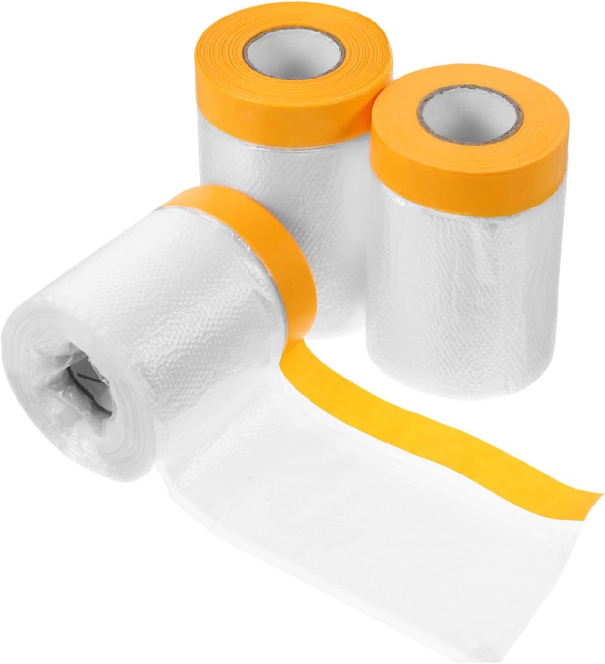 Outanaya Pre-Taped Masking Film Plastic Covering Furniture Protective Film Auto Body Paint Protection Tape 30Cm 40Cm 55Cm Rolls for Painting and Renovation 3Pcs image number 4
