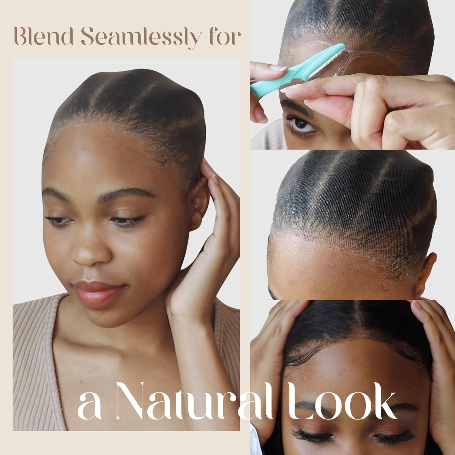 Dreamlover Hair Net for Wigs, Wig Caps for Lace Wigs, Wig Cap, Transparent Wig Cap, Beige, 12 Pieces - Light Brown Hd image number 2