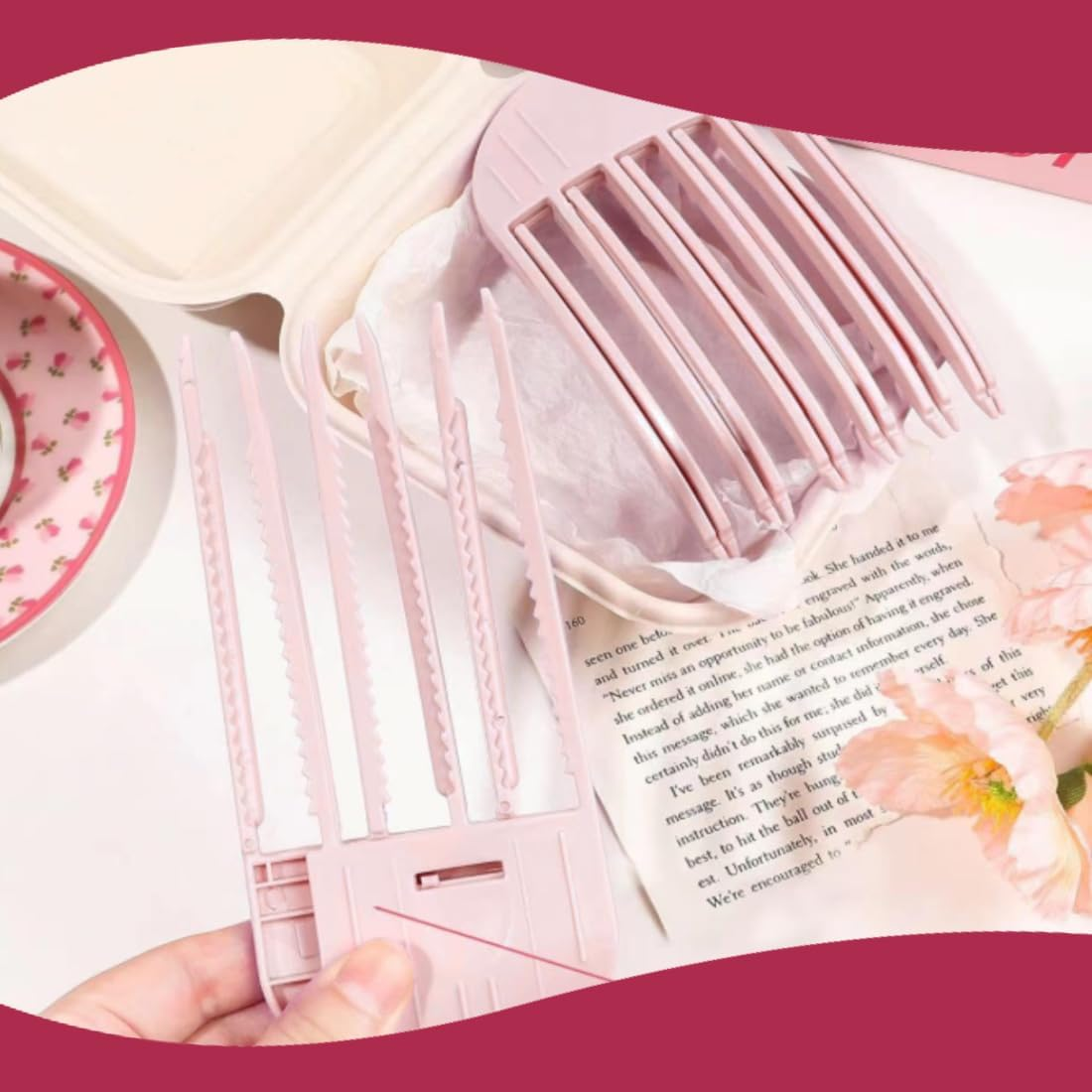 XYTAHDM Volume Hair Clips, Pack of 2 for Fluffy Bangs, Volume Clip for Hairline, Volume Hair Clip, Volume Clip for Long and Short Hair, Traceless Hair Clip, Hair Root Lifting Clips (Pink) image number 1