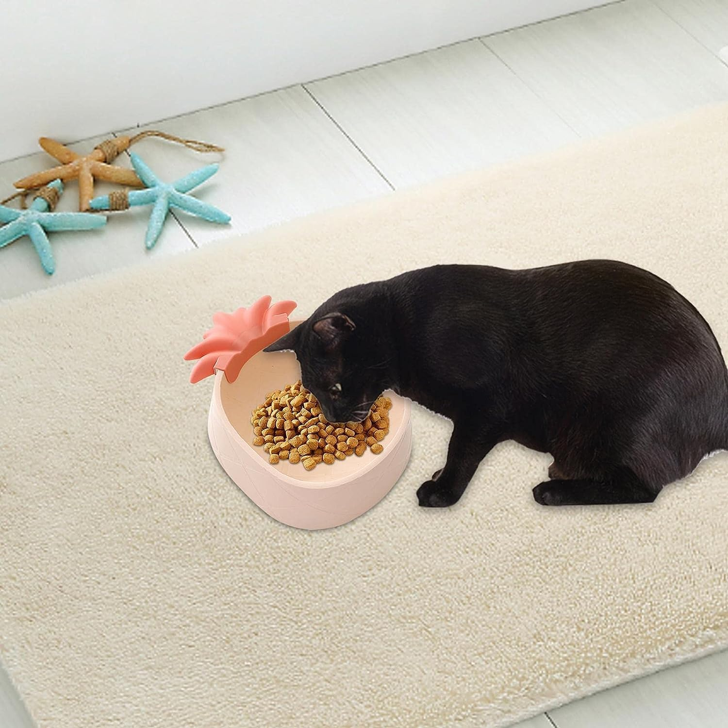 Dog Food Bowl | Food Grade Cat Pet Feeder - Unbreakable Thicken Kitten Feeder Large Pet Dishes for Indoor Small Pets Cats Dogs image number 4