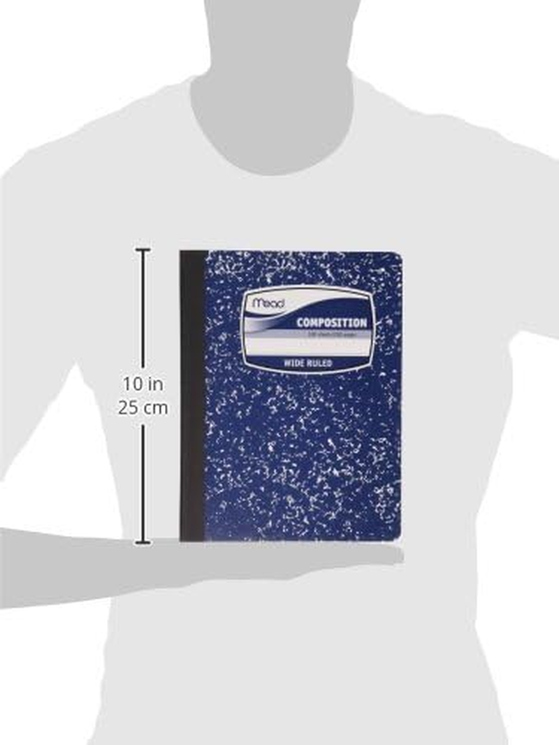 Mead Composition Notebook, Comp Book, Wide Ruled Paper, 100 Sheets, 9-3/4" X 7-1/2", Fashion, Square Deal, Assorted Colors, Color Selected May Vary, 1 Count (09918) image number 4