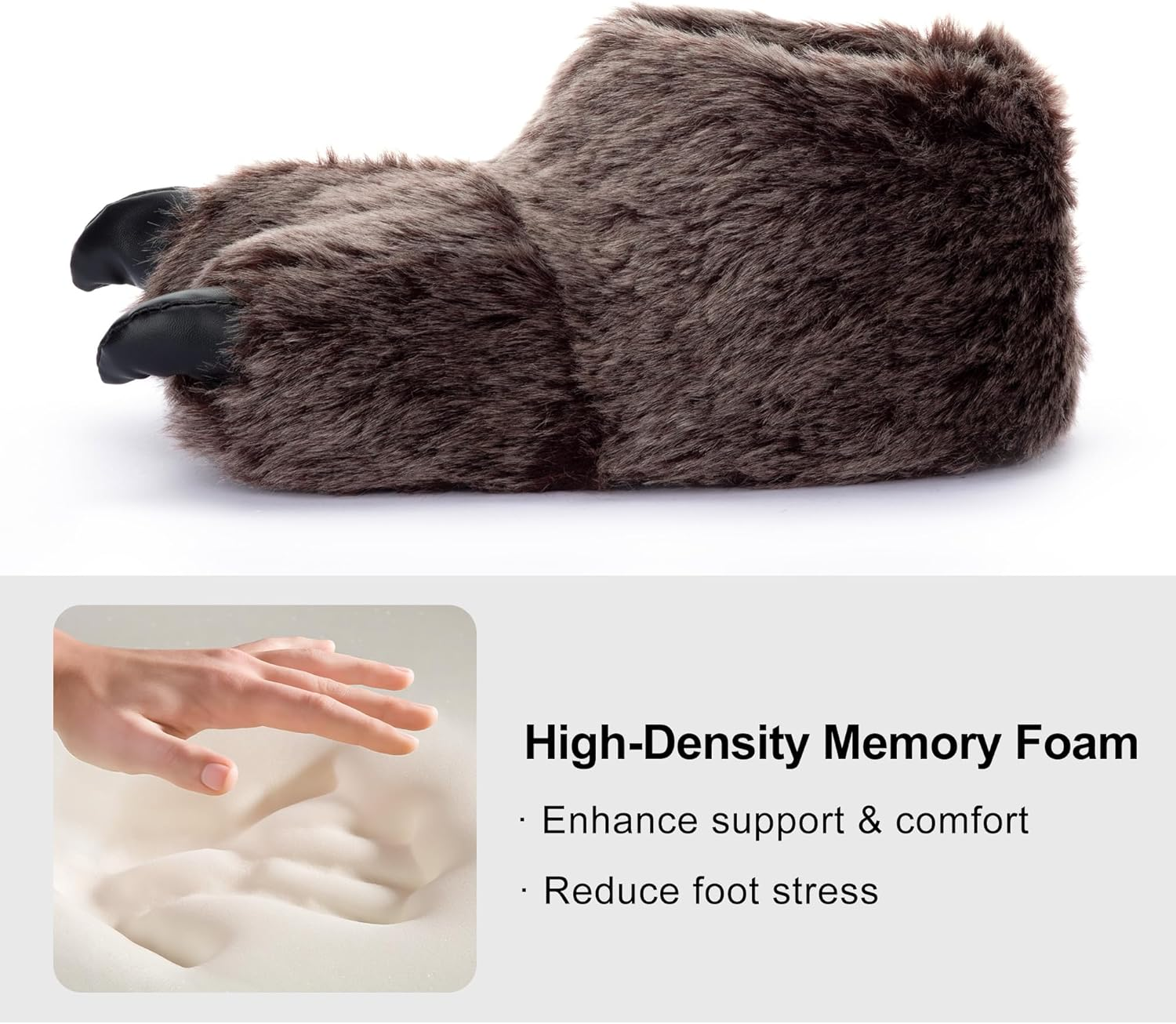 ULTRAIDEAS Animal Paw Slippers for Women and Men, Funny Claw Slippers for Adult, Unisex Cute Costume House Shoes image number 3