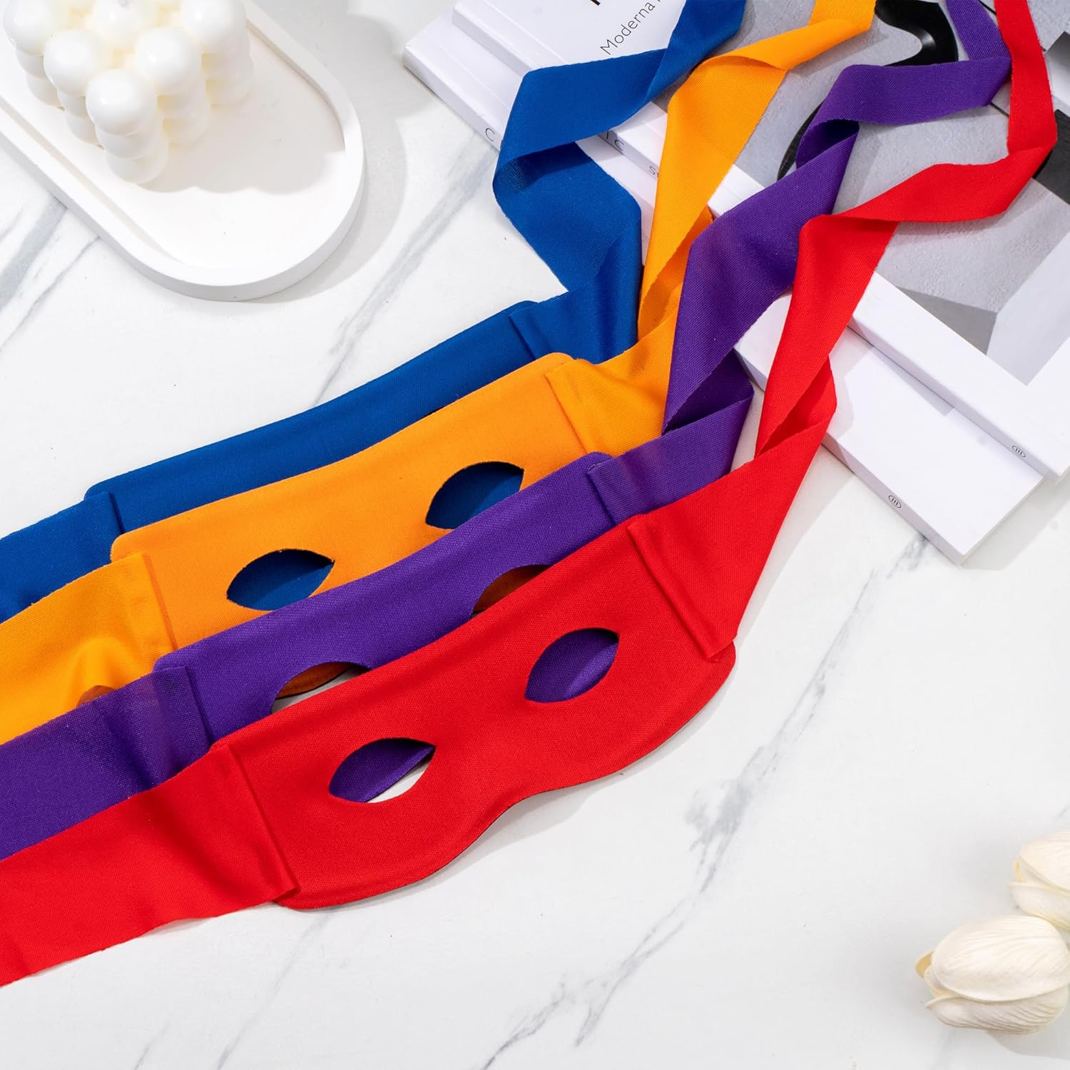 4 Pcs Halloween Costume Eye Mask Hero Masquerade Cosplay Accessories Dress up Party image number 3