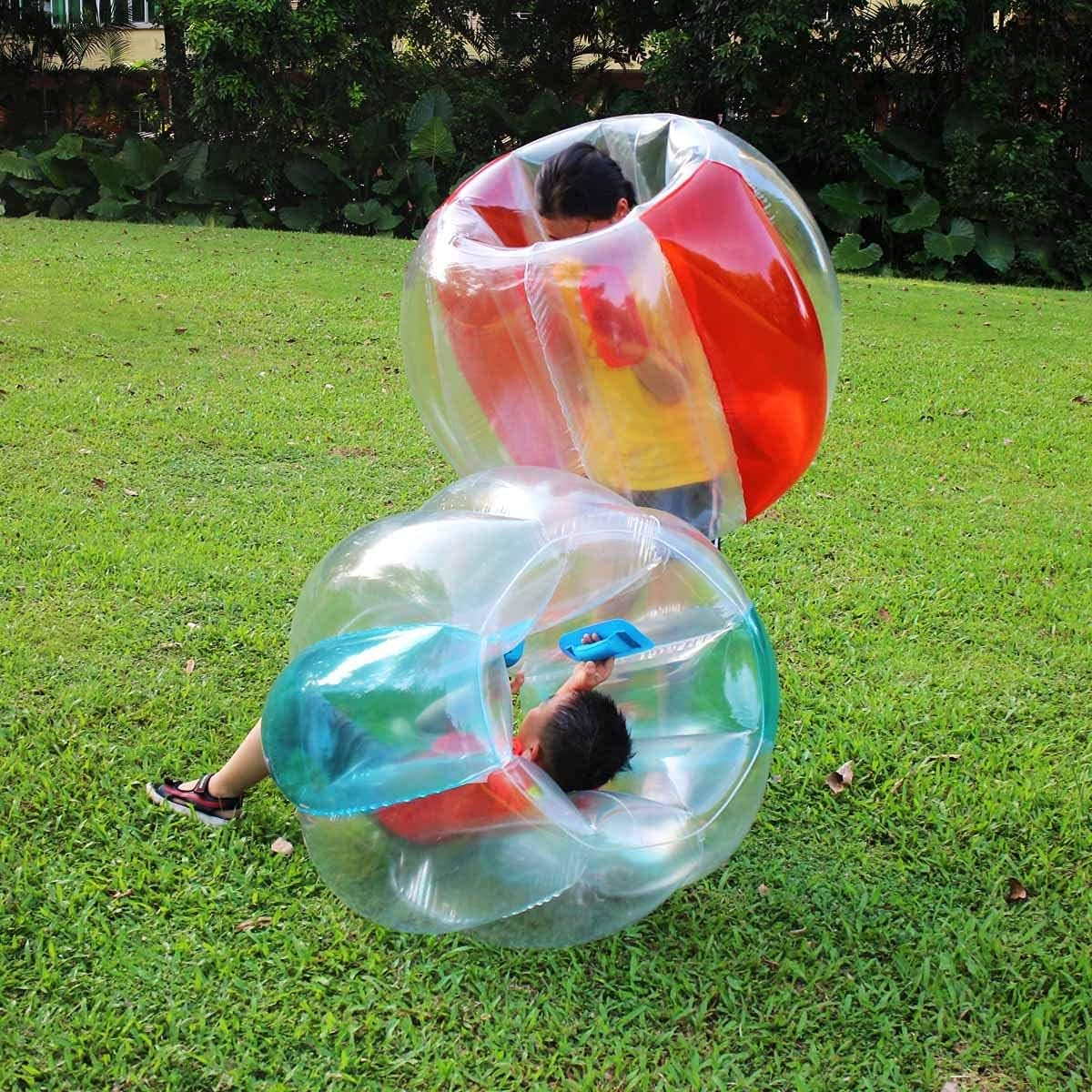 Sunshine-Mall Bubble Balls for Kids,Inflatable Buddy Bumper Balls Sumo Game Kids Soccer Ball Giant Human Hamster Knocker Ball Body Zorb Ball for Kids & Adults Outdoor Team Gaming Play.(2Pcs 36Inch) image number 6
