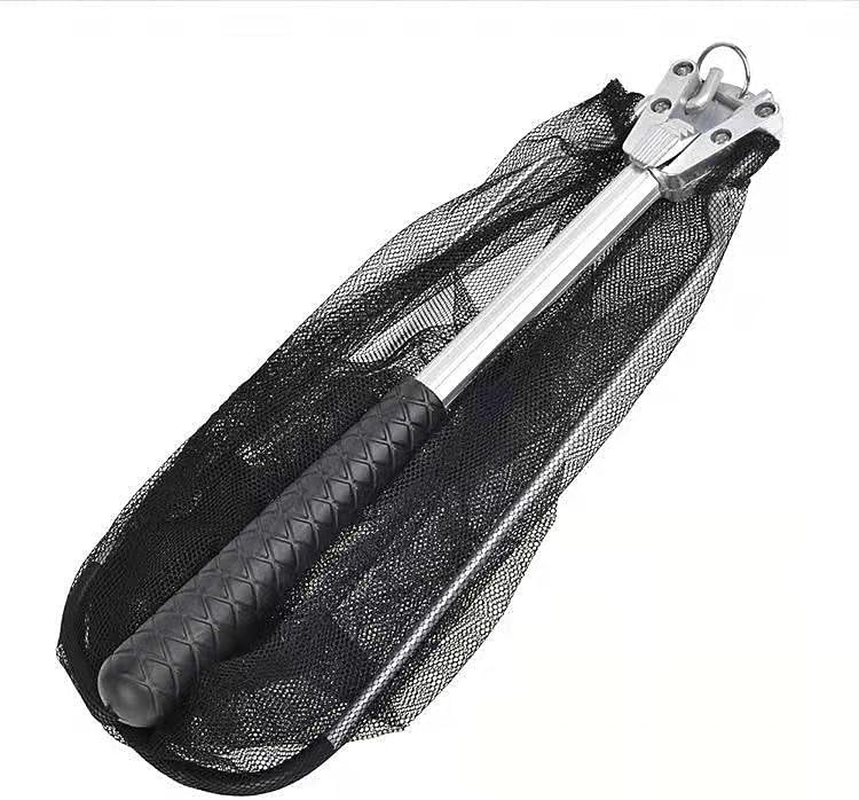 Foldable Fishing Net,Lightweight, Portable, Retractable, Suitable for Trout and Bass Fishing, Aluminum Alloy Handle,Durable Nylon Net for Safe Fishing or Release, Length 21 Inches,Special Fishing Net