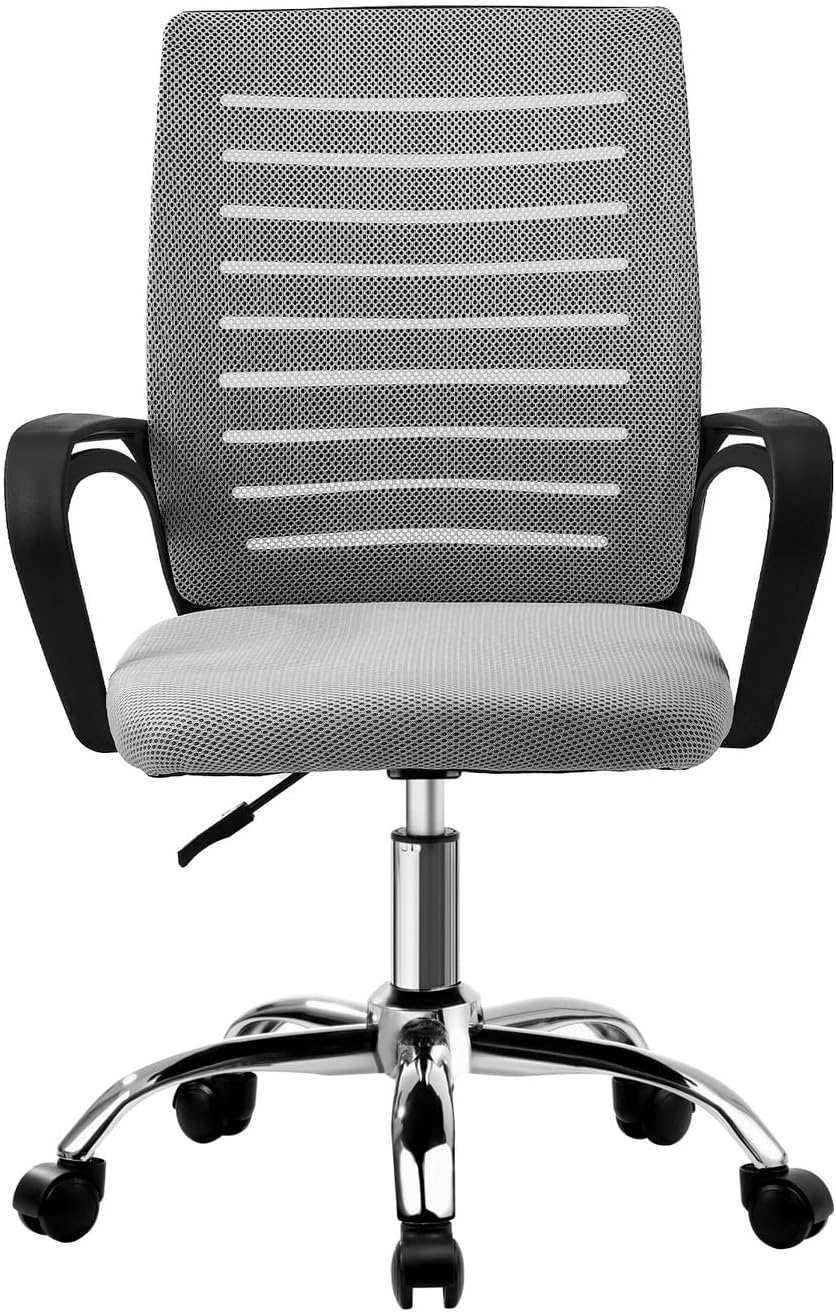 Oikiture Office Chair Ergonomic Mesh Executive Seat Gaming Racing Computer Desk Chair &ndash; Black Grey image number 5