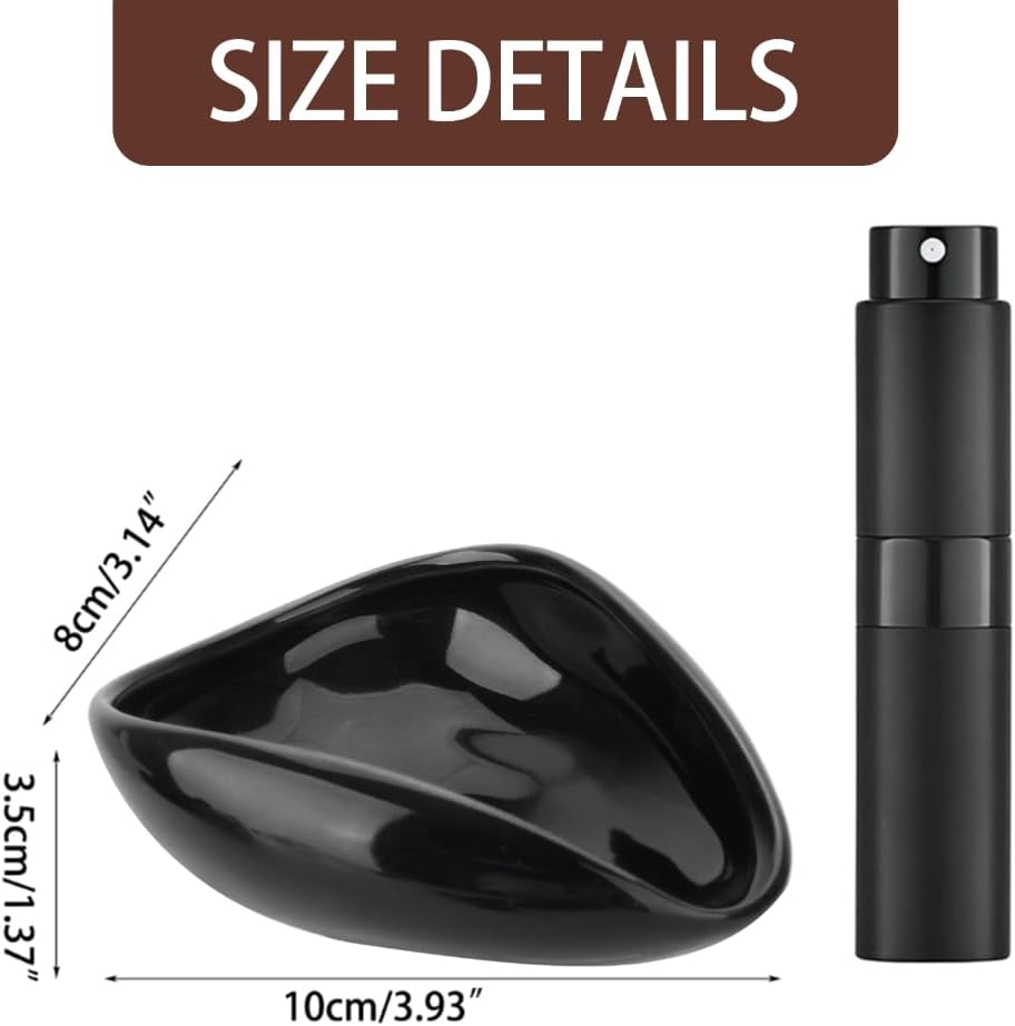 Zeizafa Professional Coffee Bean Dosing Cup Coffee Accessories Ceramic Dosing Tray Spray Bottle Suitable for Consistent Brewing Spray Bottle Black image number 4