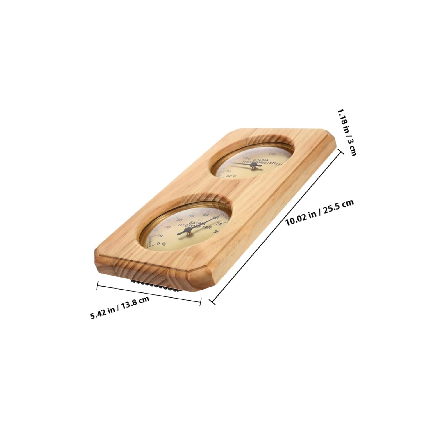 Alasum Wall-Mounted Sauna Hygrothermograph for Indoor Use Hanging Temperature and Humidity Gauge Precision Mechanical Thermometer for Sauna Rooms and Home Monitoring image number 5