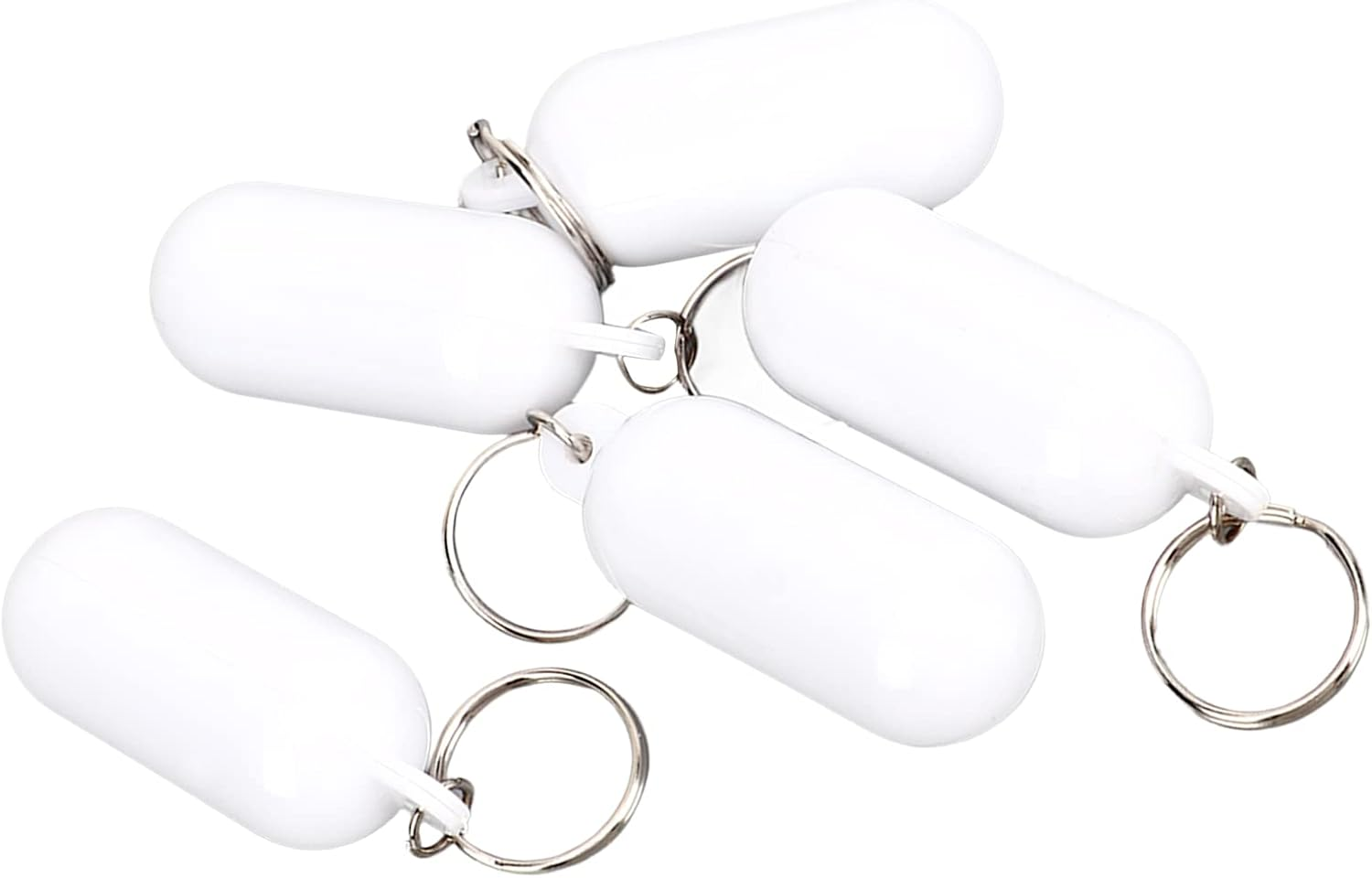 Floating Boat Keychain Key Float, 5Pcs Plastic Shape Waterproof Key Chain, Float Key Ring for Boating, Fishing, Sailing and Outdoor Sports, Water Sports and Boating Parts (White) image number 5