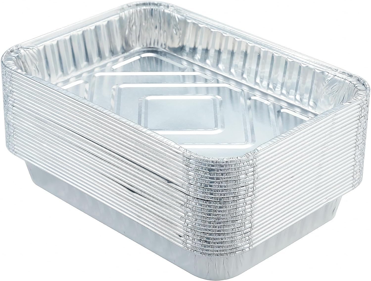 20Pack Drip Pans Compatible with Weber Grills Spirit Gas Grills, Q Grills, Genesis and Genesis II LX 200 300 Series,Disposable Aluminum Foil BBQ Grease Trays, 8.5 X 6 Inch image number 4