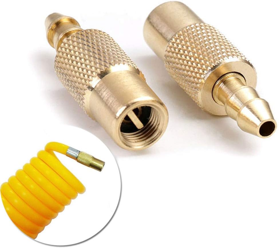 2 Pack Brass Tyre Valve, 6Mm Tire Inflator Valve Connectors Wheel Air Chuck Pump Clip Clamp Adapter for Car Truck Auto image number 4
