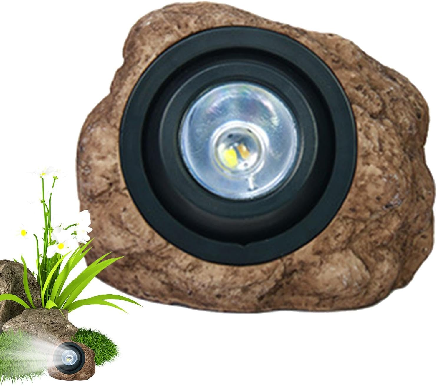 Solar Spotlight Outdoor Rock - Outdoor Solar Spot Garden Lights - Garden Decoration, Waterproof Solar Landscape Lighting for Yard Lawn Patio Pathway