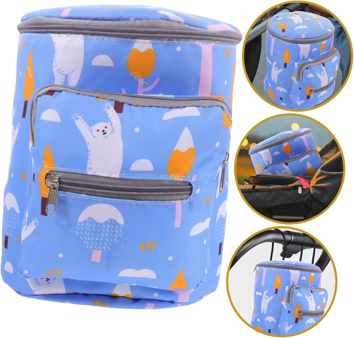 Toyvian Portable Storage Bag for Mother and Hanging Scooter Bag for Boy Girl Nursery Items and Diaper Supplies image number 6