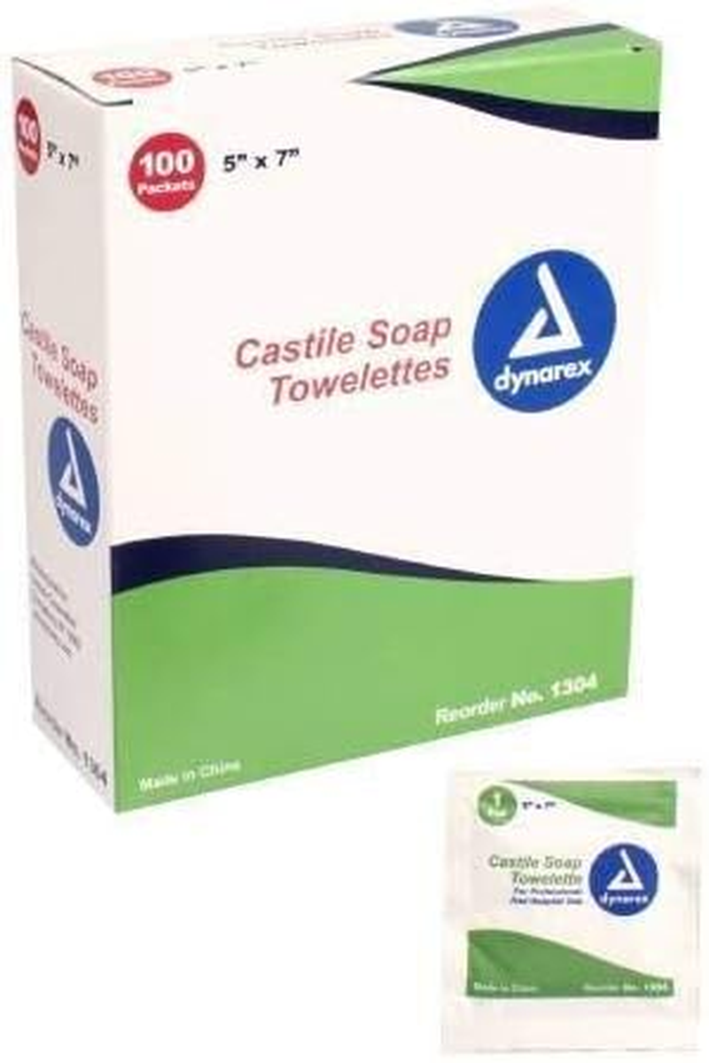 MCK13041210 - Personal Wipe Dynarex Individual Packet Castile Soap 100 per Box