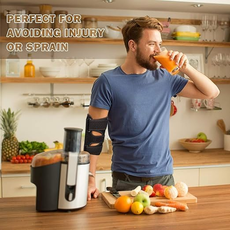 Elbow Brace, 2 Removable Metal Splints for Tendonitis, Elbow Brace for Ulnar Nerve Entrapment, Cubital Tunnel Syndrome, Night Elbow Splint for Men Women image number 1