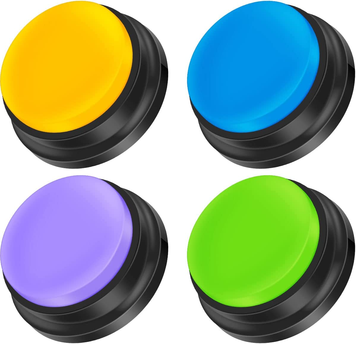 4Pcs Dog Button Pet Communication Button Portable Pet Training Buzzer Battery Operated Small Talking Button image number 6