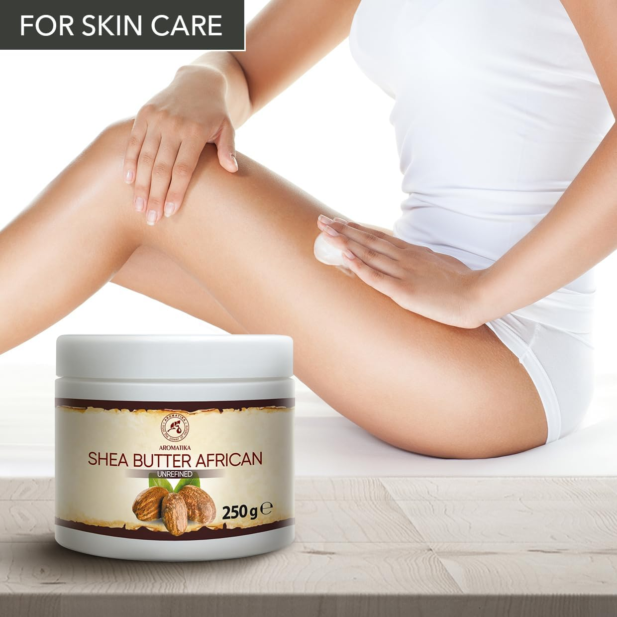 Shea Butter 200G - African Shea Butter - Ghana - Unrefined - 100% Pure & Natural - Cold Pressed - Best for Hair - Skin - Lip - Face - Body Care - Karite Shea Butter Aluminium Jar image number 2