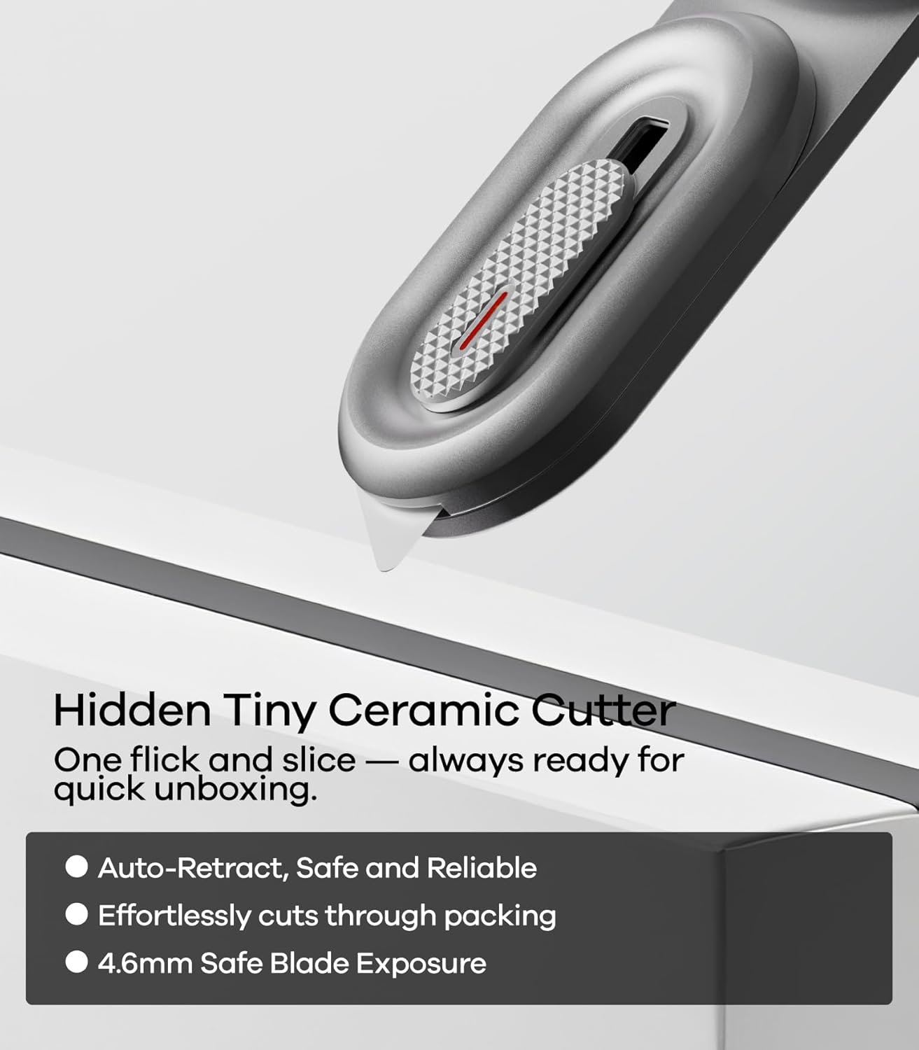 Aulumu G05 Air for Magsafe Grip Stand | Rotation Angle Adjustment |Aluminium Alloy Ultra Light & Ultra Thin | with Box Opener- Black - Silver image number 6