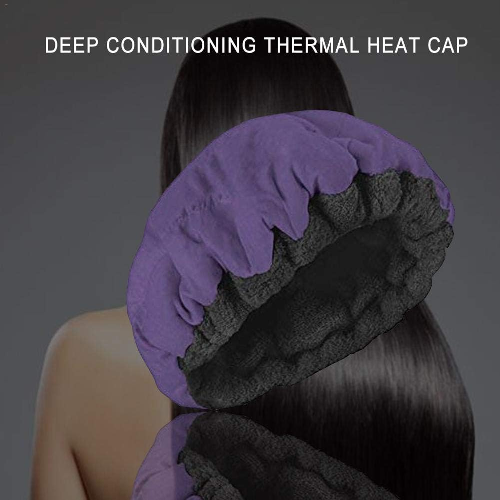 Monland Deep Conditioning Heat Cap Microwavable -Hair Cap Hair Thermal Treatment Cap for Styling Purple image number 5