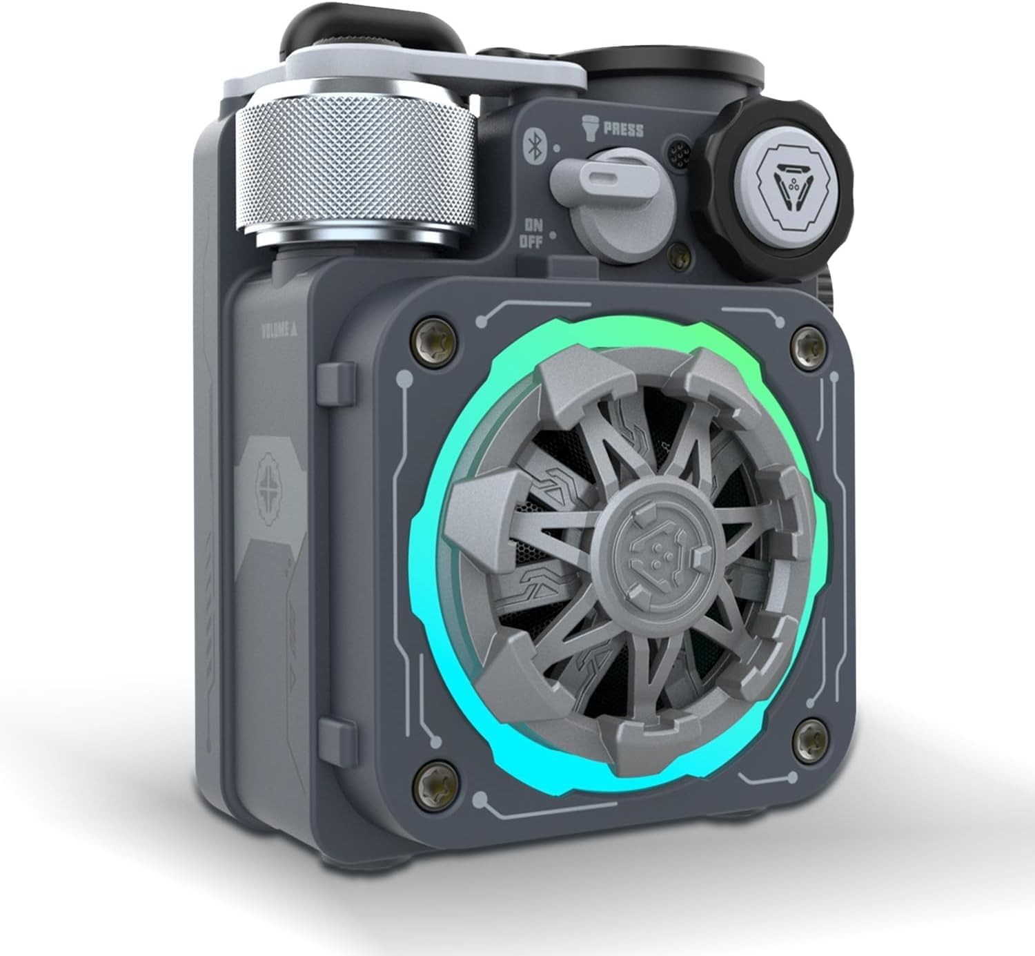 Muzen Cyber Cube-Pro Bluetooth Speaker, Bluetooth 5.0, Portable Speaker with Fidget Spinner, Crystal Clear Sound with RGB Led Light Wireless Speaker, Waterproof Speakers for Indoor Outdoor image number 2