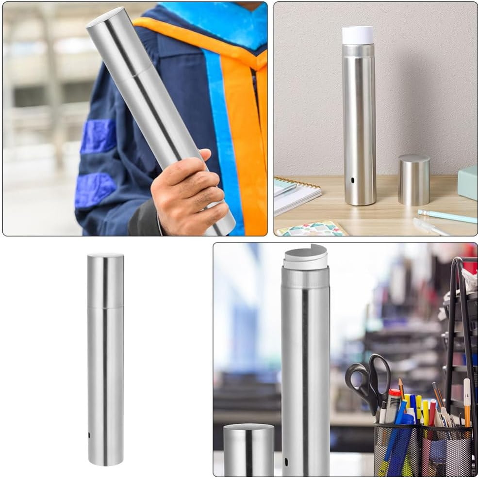 Veemoon Stainless Steel Certificate Tube, Birth Certificate Holder Tube Document Holder File Storage Ornaginzer Metal Storage Container Diploma Keepsakes Case for Diploma Poster Protector image number 4