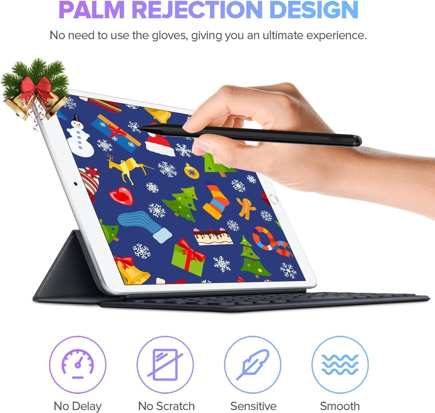 Stylus Pen for Ipad 6Th-11Th Generation-2X Fast Charge Ipad Pencil Compatible with 2018-2025 Ipad Pro 11"/12.9"/M4, Ipad Air 3/4/5/M2/M3,Ipad Mini 5/6 Gen-Black - Black image number 5