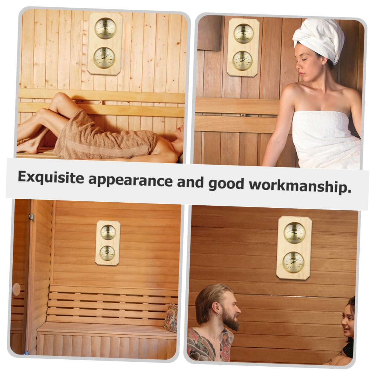 Gatuida Thermohygrometer for Sauna Accurate Indoor Humidity Temperature Gauge Simple Sauna Thermometer Measuring Tool for Daily Use image number 6