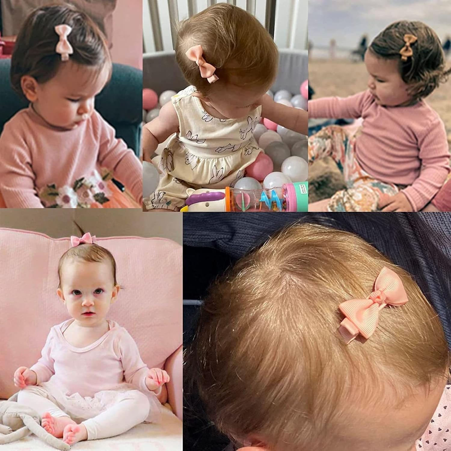 JOVALA 40Pcs Baby Girls Hair Bows Alligator Clips Grosgrain Ribbon 2'' Girls Bows Clips Barrettes Hair Accessories for Infants Baby Toddlers Kids Teens image number 5