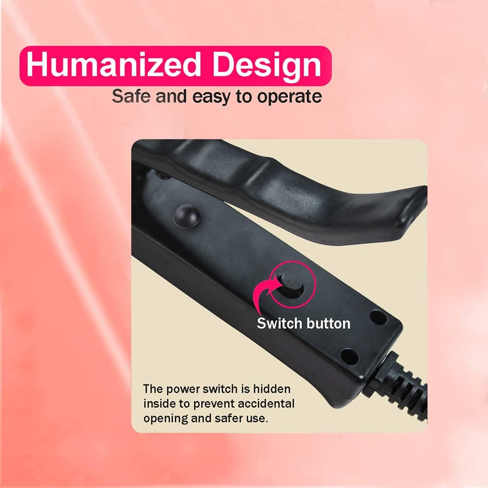 Pro Big Hair Crimper, Corrugated Iron Hair Waver, Fluffy Hair Straightener Curling Iron, Titanium Ceramic Flat Crimping Iron Plate image number 4