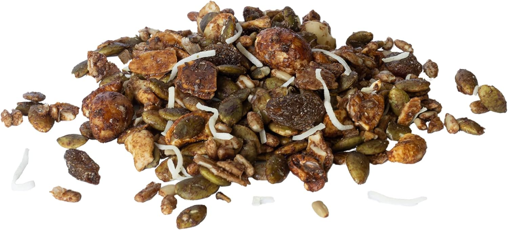 BSKT WHOLEFOODS - Vanilla Cacao Veganola - Granola Breakfast - Gluten Free Non GMO Plant Based - Added Hints of Vanilla Notes - Plant Based - No Use of Refined Sugar - Dusted Organic Cacao - for Snack and Dessert - Healthy Vegan Breakfast - 700G Bag