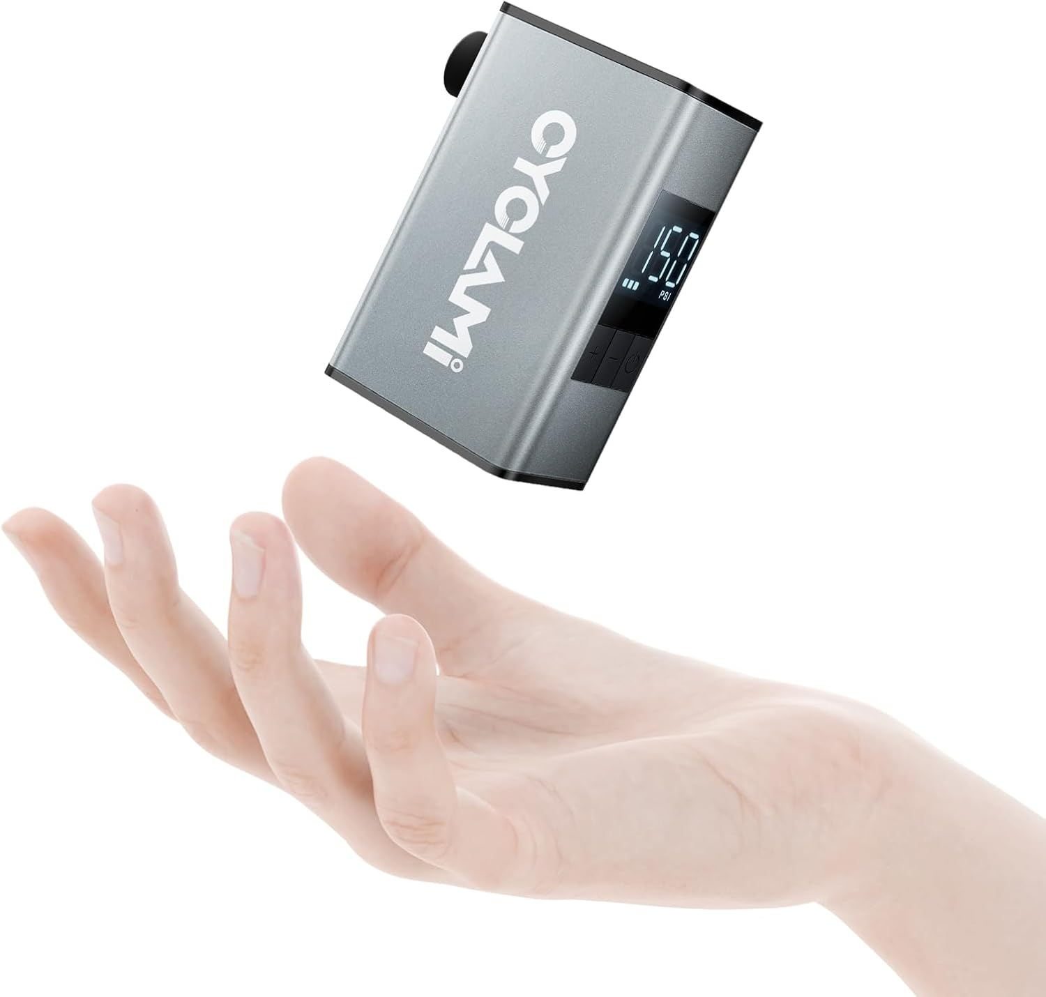 Mini Bike Tire Pump with Gauge, CYCLAMI 150PSI Electric Bicycle Air Pump, Auto Stop, Presta and Schrader Valve Aluminium for All Bike, Type-C Rechargeable Battery image number 2